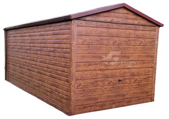 Blechgarage 3x6m Satteldach Schwingtor Holzoptik | ID409 |