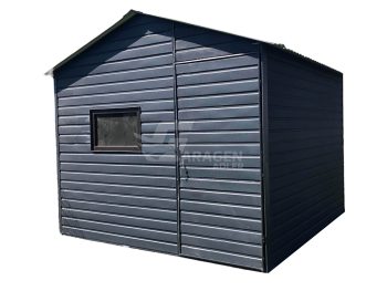 Gartenhaus  3x3m - Tür  PVC Kippfenster - Anthrazit - Satteldach | GP74 |
