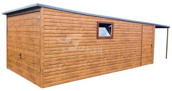 Blechgarage 3x6m Horizontal Blech Schwingtor Überdachung Holzoptik | ID87 |