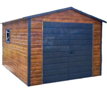 Gartenhaus 3x5m Zweiflügeliges Tor PVC Kippfenster Holzoptik | ID392 |