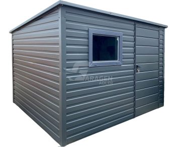 Gartenhaus - Gartenschuppen 2,5x2m - Tür - PVC Kippfenster - Anthrazit - Flachdach | GP545 |