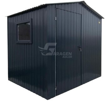 Gartenhaus - Gartenschuppen 2,5x2m - Tür - PVC Kippfenster - Anthrazit - Satteldach | ID916 |