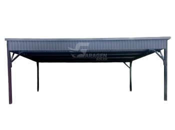 Carport - Überdachung 8x8m  Anthrazit - Flachdach | GP217 |