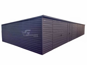 Blechgarage 15x6m Schwingtor Tür Anthrazit Pultdach ID202
