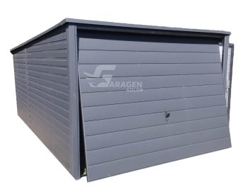 Blechgarage 3x5m Schwingtor + Zusätzliche Tür Anthrazit | GP212 |