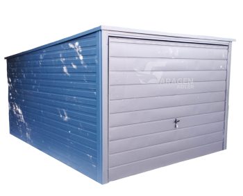 Blechgarage 3x4m-Schwingtor - Anthrazit - Pultdach - GP223