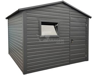 Gartenhaus - Gartenschuppen 3x3m Tür - PVC Kippfenster - Anthrazit - Satteldach ID881