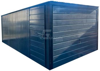 Blechgarage 3x5m - Schwingtor - Tür - Anthrazit - Flachdach  GP479