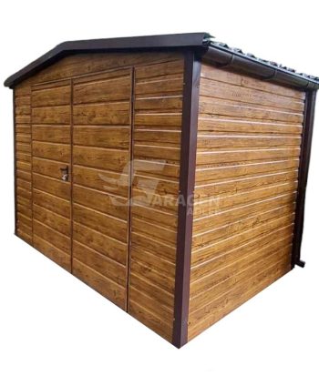 Gartenhaus - Gartenschuppen 3x2m - Zweiflügeliges Tor - Holzoptik - Dachrinnen - Satteldach | GP461 |