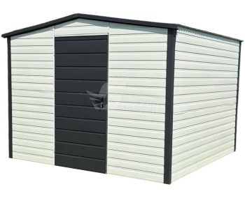 Gartenhaus - Gartenschuppen 3x3m - Tür - Anthrazit - Weiß - Satteldach | GP456 |