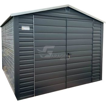 Gartenhaus - Gartenschuppen 3x3m - Zweiflügeliges Tor - Anthrazit - Satteldach | ID781 |