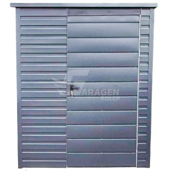 Gartenhaus - Gartenschuppen 1,8x4m - Tür - PVC Kippfenster - Anthrazit - Dachrinnen - Flachdach GP425