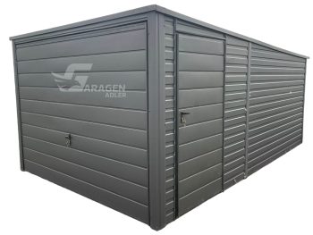 Blechgarage 3x5m Schwingtor Tür Anthrazit Pultdach | GP229 |