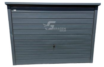 Blechgarage 3x5m Horizontal Blech Schwingtor Anthrazit Pultdach | ID103 |