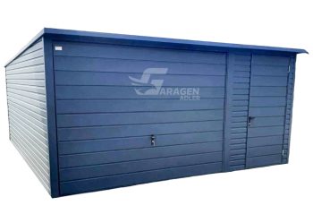 Blechgarage 4,5x6m Horizontal Blech Schwingtor Anthrazit Pultdach | ID104 |