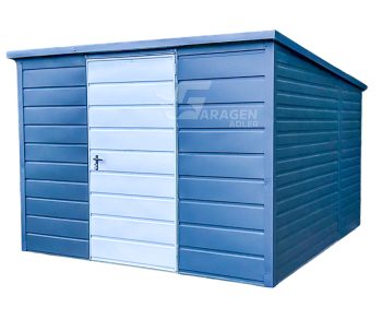 Gartenhaus - Gartenschuppen 3x3m - Tür - Anthrazit - Weiß - Flachdach | ID570 |