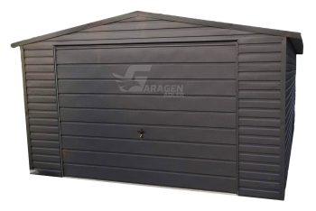 Blechgarage 4x6m VERZINKT Schwingtor Anthrazit | ID215 |