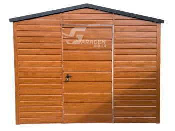 Gartenhaus - Schuppen 3x3m - Tür - Helles Walnussholz - Holzoptik - Verzinkte Konstruktion  Satteldach  | ID531 |