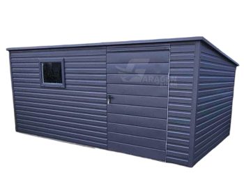 Gartenhaus - Schuppen 6x3m Tür - PVC Kippfenster - Anthrazit - Flachdach | GP352 |