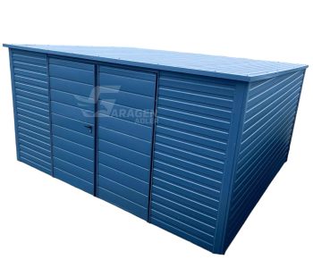 GartenHaus Schuppen 4x2,5m  Zweiflügeliges Tor - Anthrazit - Flachdach | GP261 |