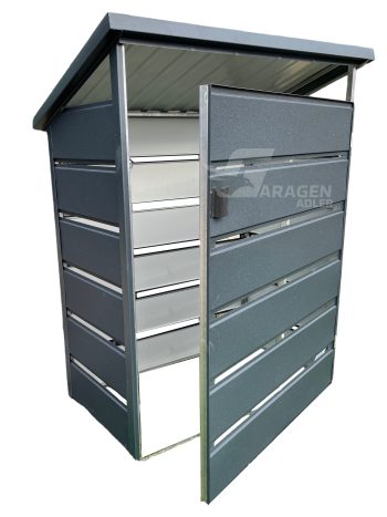 Mulltonnenbox 1,0x0,5m - Pultdach -  GP154  (1)