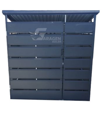 Mulltonnenbox - Pultdach - 1,5x0,5m - GP216