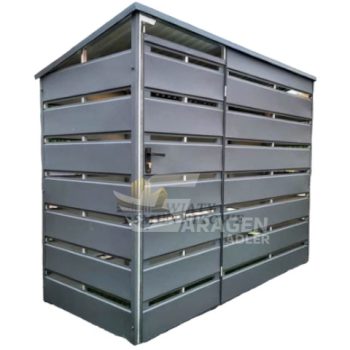 Mulltonnenbox - Pultdach 2,5x1,0m Anthrazit GP157