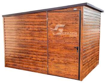 Gartenhaus 3x2,5m Das Dach ist nach links geneigt Holzoptik | ID151 |