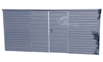 Gartenhaus 6x3m  Zweiflügeliges Tor - Anthrazit - Puldach | GP204 |