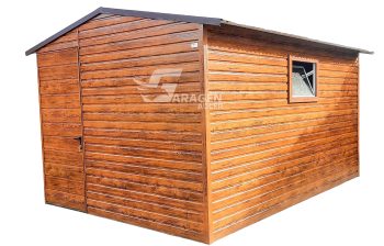 Gartenhaus 3x4m Satteldach Tür Holzoptik PVC Kippfenster ID153