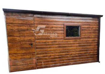 Gartenhaus 4x3m 2x PVC Kippfenster Holzoptik Tür | ID257 |