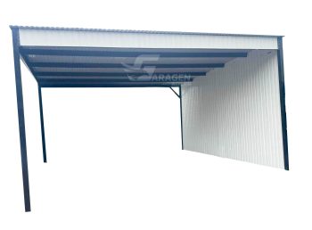 Carport - Überdachung  6x6 Anthrazit - Flachdach | GP248 |