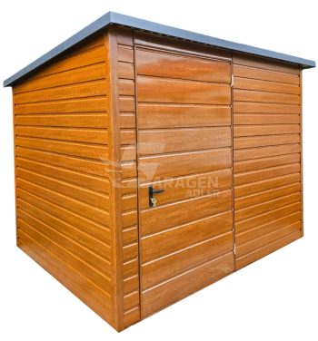 Gartenhaus - Gartenschuppen 2,5x2m - Tür - Helles Walnussholz - Holzoptik - Flachdach | ID719 |