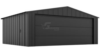 Premium Blechgarage 5x4m Stehfalzblech - Sektionaltor - Tür - Satteldach GP639