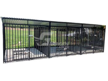 Hundezwinger  6x3m Hunde Käfig XXL- 3 Ausläufen für die Hunde GP174