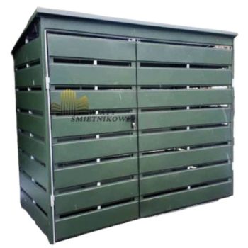 Mulltonnenbox- pultdach 2,0x1,0m - Grün GP156